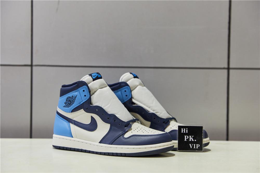 PK God Air Jordan 1 retro high OG Obsidian retail leather ready to ship